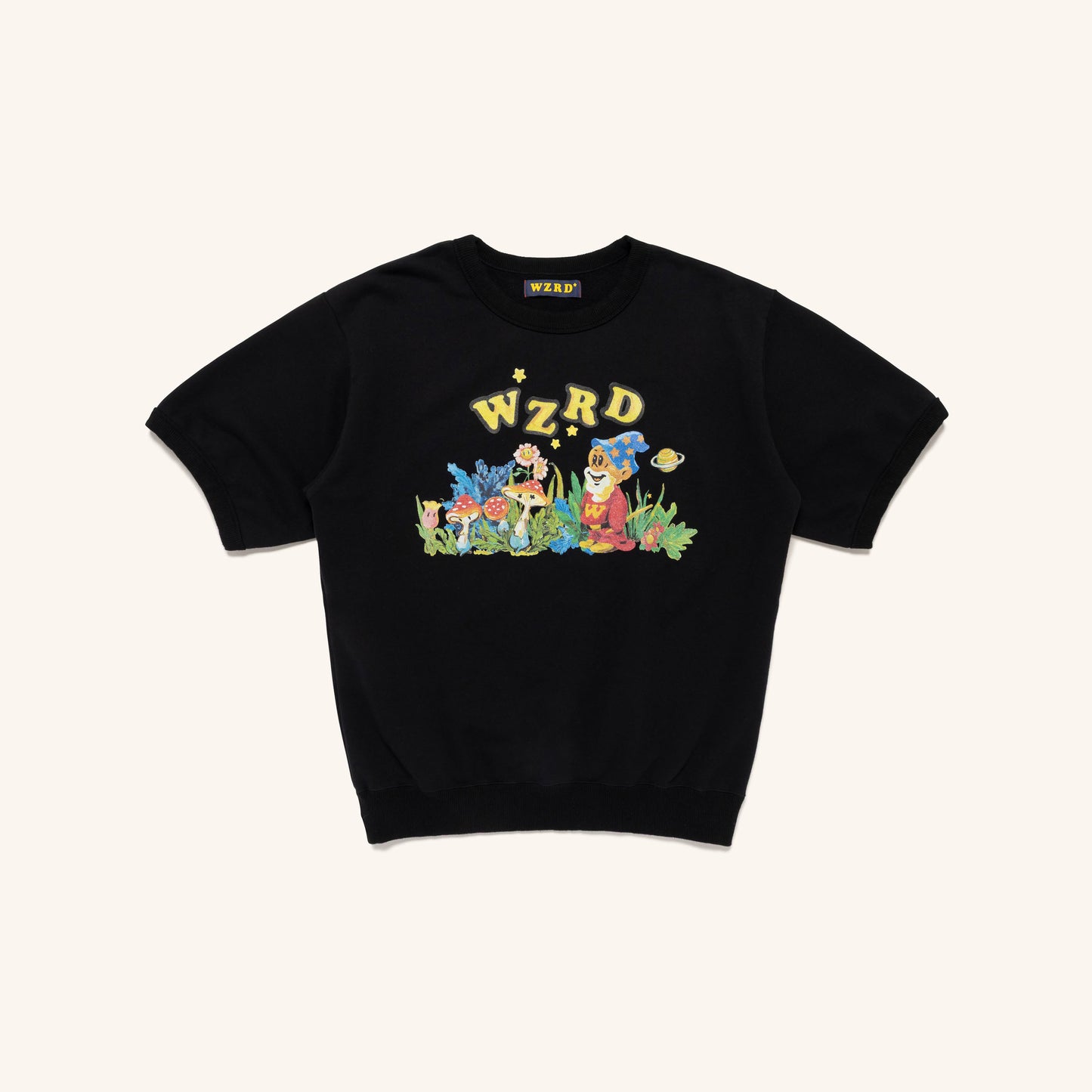 Short Sleeve Sweatshirt - Black