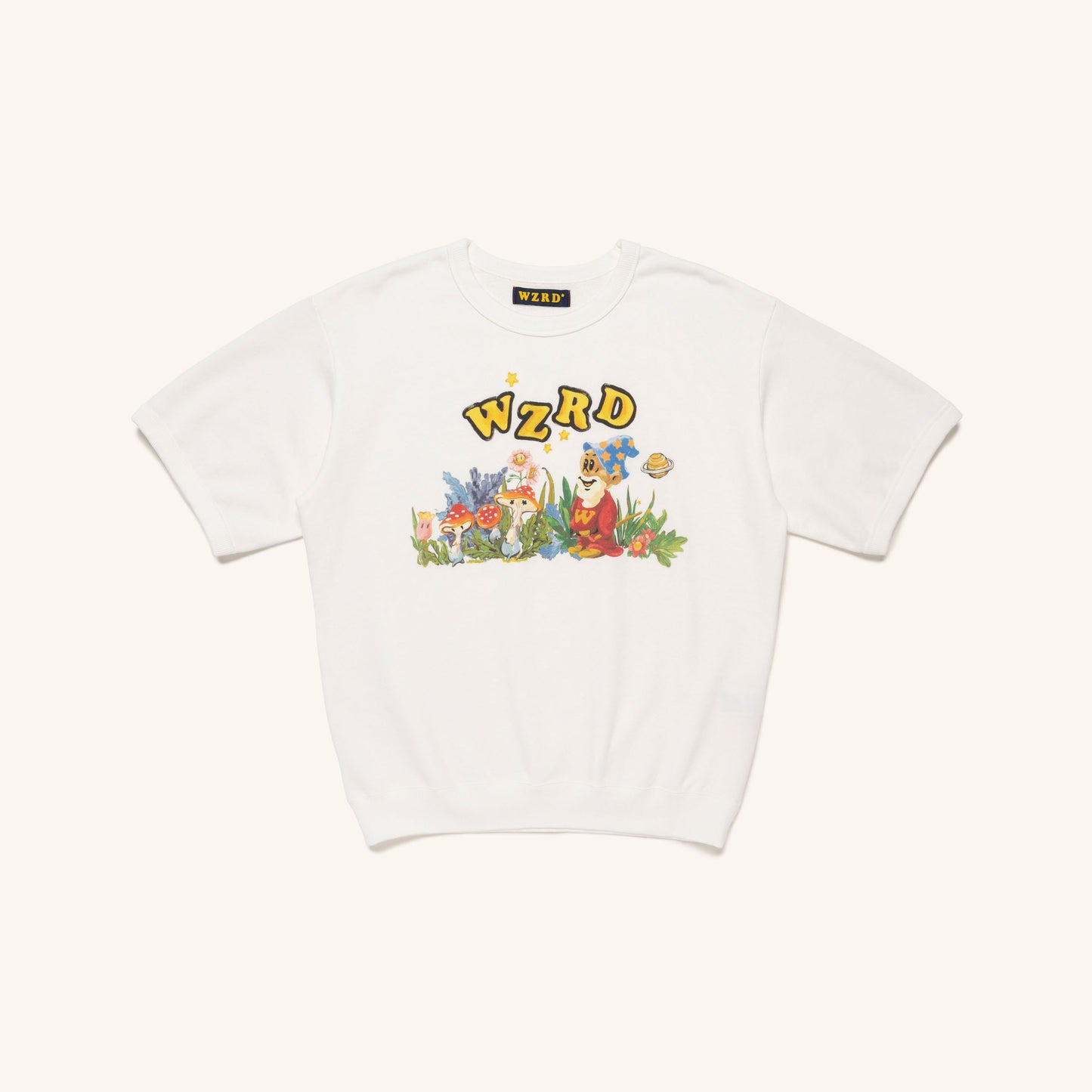 Short Sleeve Sweatshirt - White