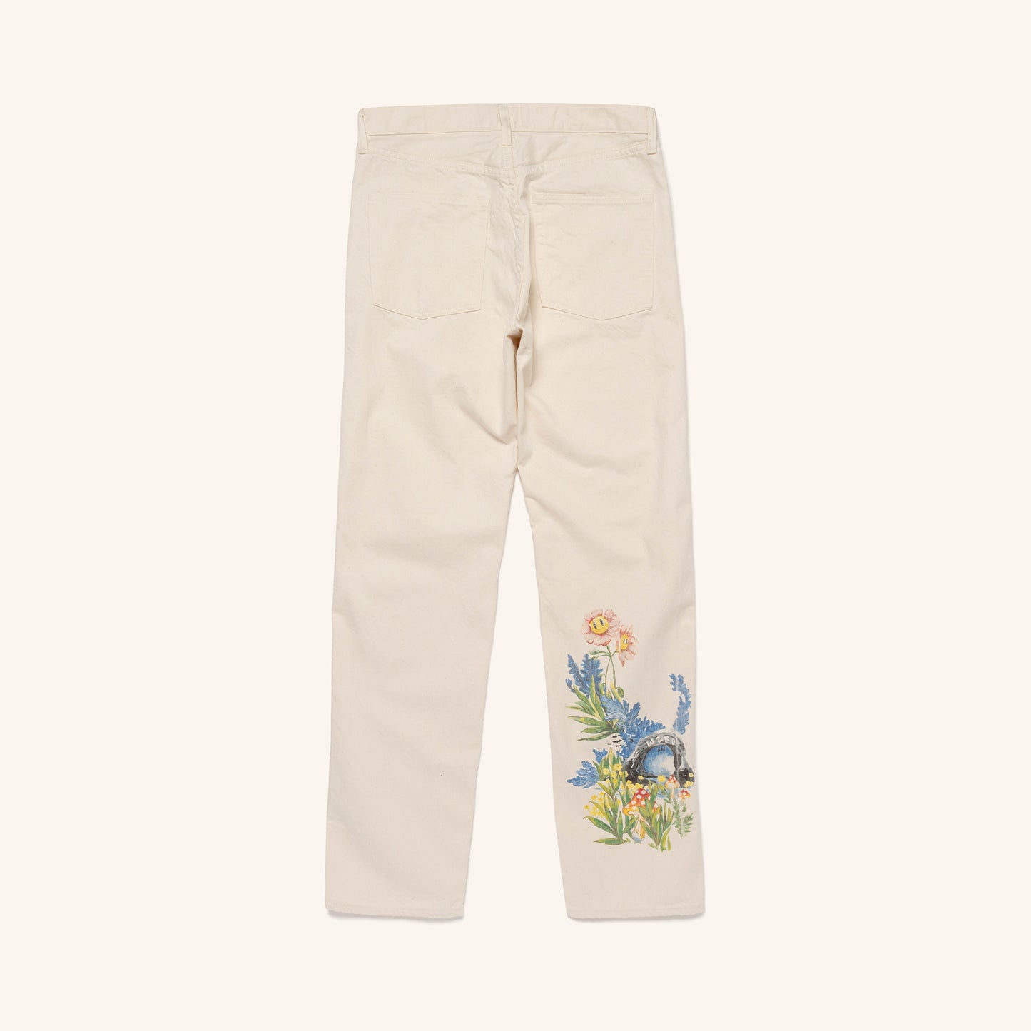 Ecru Denim Pants