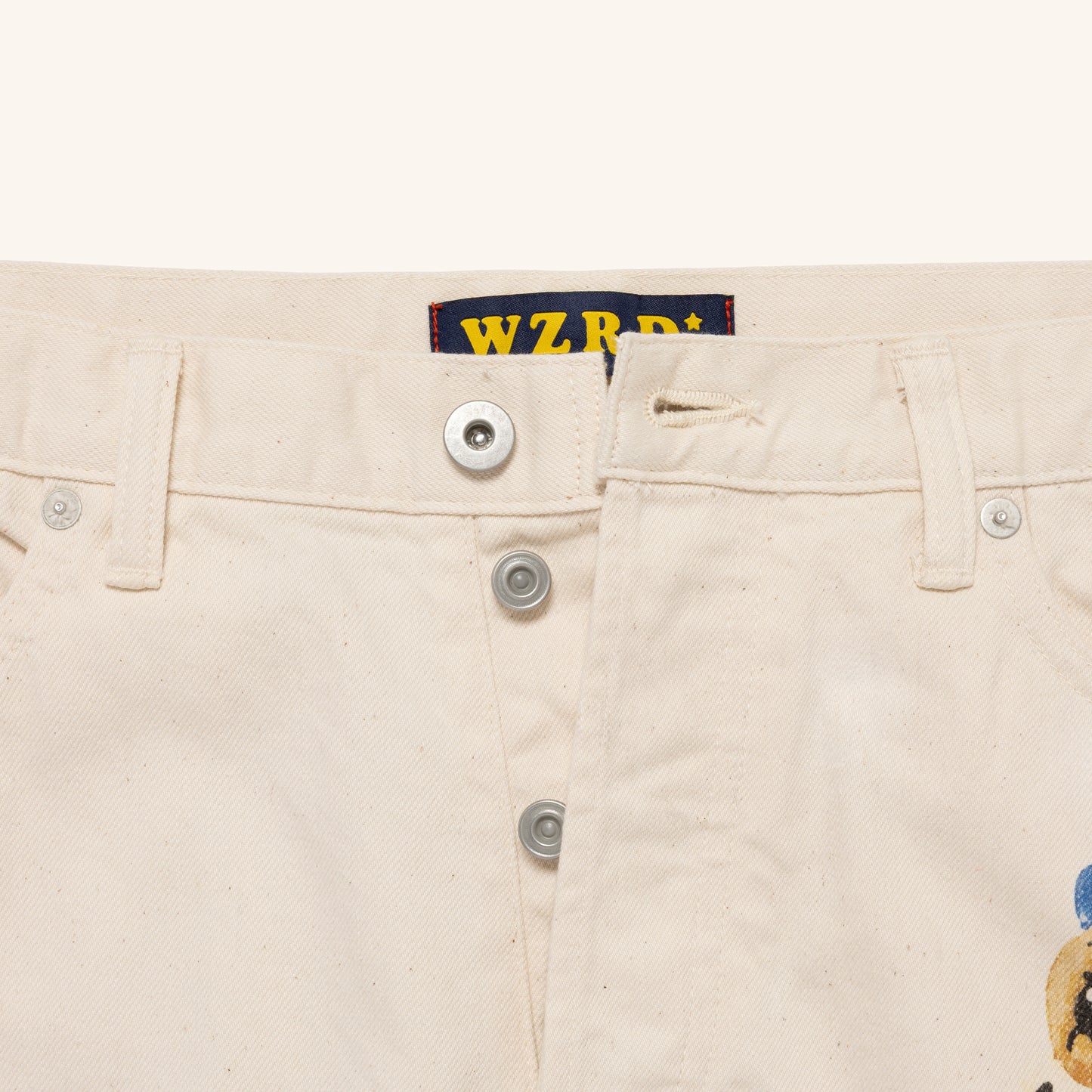 Ecru Denim Pants