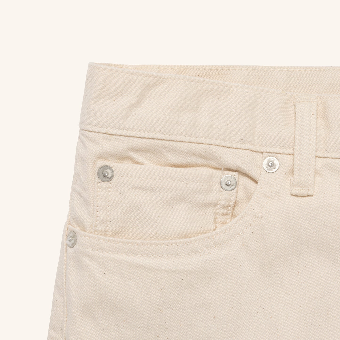 Ecru Denim Pants